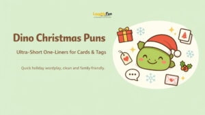 Dino Christmas Puns (Cards, Gifts, Family Gatherings)
