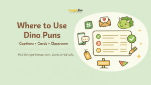Where to Use Dino Puns (Caption, Card, Classroom)