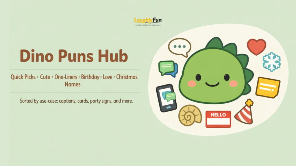 255+ Dino Puns Hub: Cute, One-Liners, Birthday, Love, Christmas & Pun Names (Grouped by Use-Case)