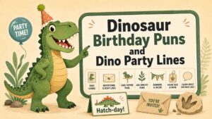 Dinosaur Birthday Puns and Dino Party Lines