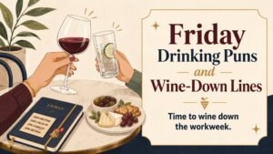 Friday Drinking Puns and Wine-Down Lines