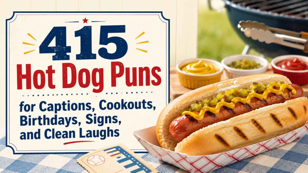 415 Hot Dog Puns for Captions, Cookouts, Birthdays, Signs, and Clean Laughs