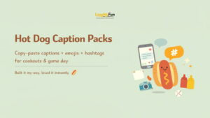 Caption packs (Caption + Emoji + Hashtags)