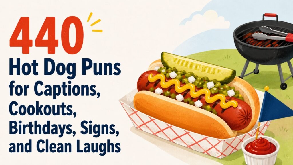 440 Hot Dog Puns for Captions, Cookouts, Birthdays, Signs, and Clean Laughs