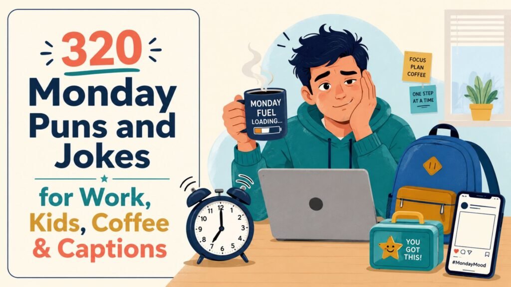 320 Best Monday Puns and Jokes for Work, Kids, Coffee & Captions