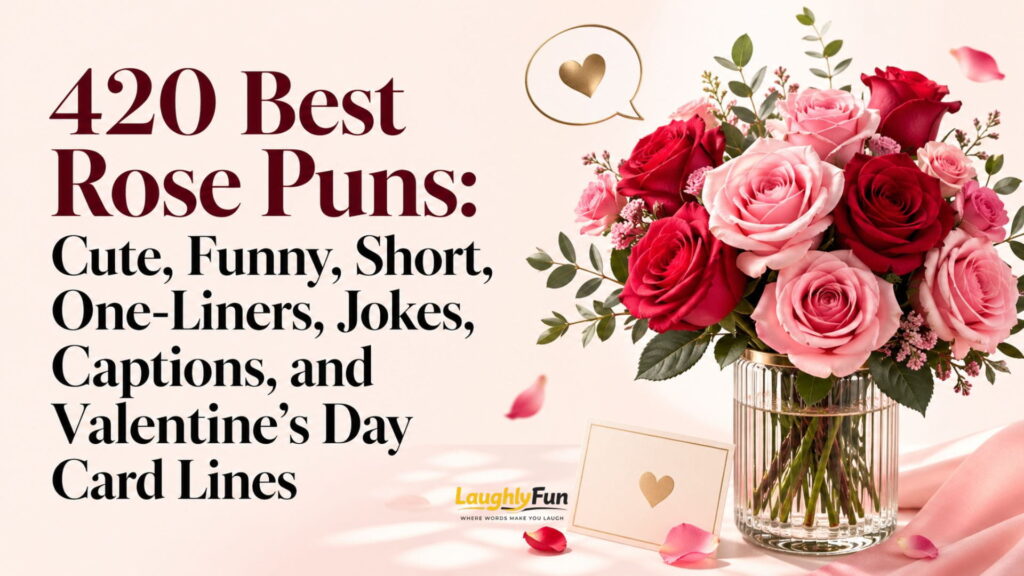 420 Best Rose Puns: Cute, Funny, Short, One-Liners, Jokes, Captions, and Valentine’s Day Card Lines