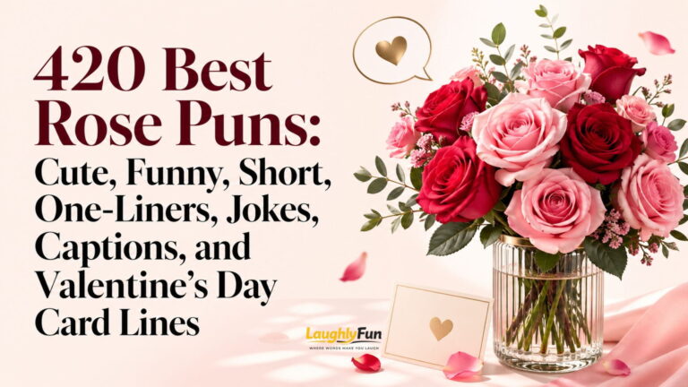 420 Best Rose Puns: Cute, Funny, Short, One-Liners, Jokes, Captions, and Valentine’s Day Card Lines