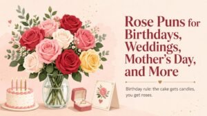 Rose Puns for Birthdays, Weddings, Mother’s Day, and More