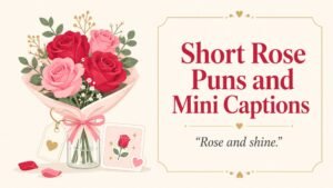 Short Rose Puns and Mini Captions