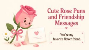 Cute Rose Puns and Friendship Messages