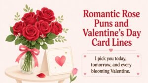 Romantic Rose Puns and Valentine’s Day Card Lines