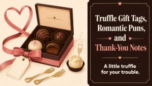 Truffle Gift Tags, Romantic Puns, and Thank-You Notes