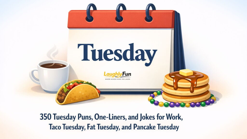 350 Tuesday Puns, One-Liners, and Jokes for Work, Taco Tuesday, Fat Tuesday, and Pancake Tuesday