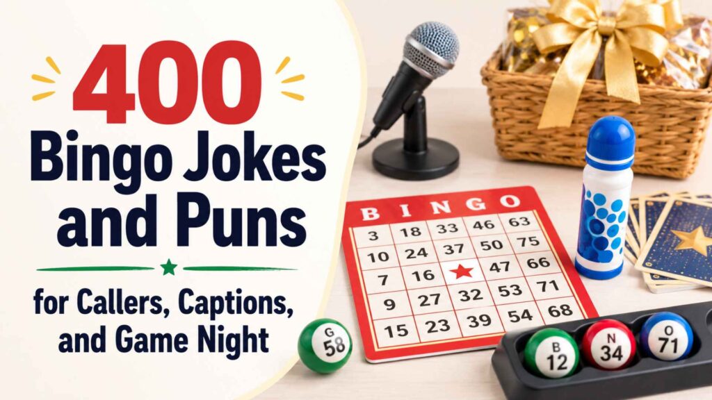 400 Bingo Jokes and Puns for Callers, Captions, and Game Night