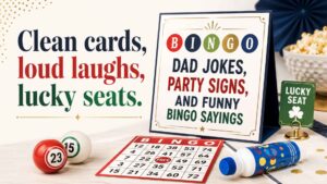 Bingo Dad Jokes, Party Signs, and Funny Bingo Sayings