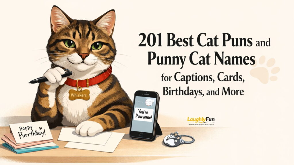 201 Best Cat Puns and Punny Cat Names for Captions, Cards, Birthdays, and More