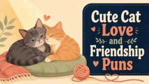 Cute Cat Love and Friendship Puns