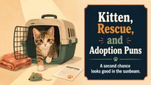 Kitten, Rescue, and Adoption Puns