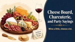 Cheese Board, Charcuterie, and Party Sayings