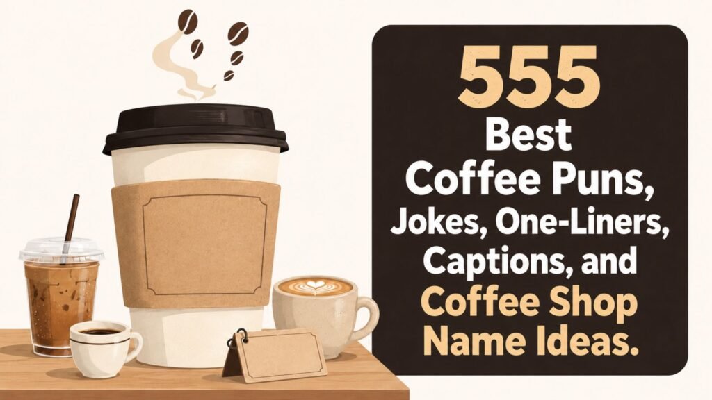 555 Best Coffee Puns, Jokes, One-Liners, Captions, and Coffee Shop Name Ideas