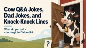 Cow Q&A Jokes, Dad Jokes, and Knock-Knock Lines