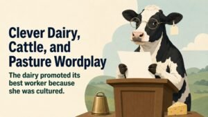 Clever Dairy, Cattle, and Pasture Wordplay