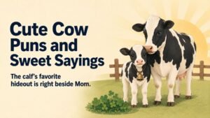 Cute Cow Puns and Sweet Sayings