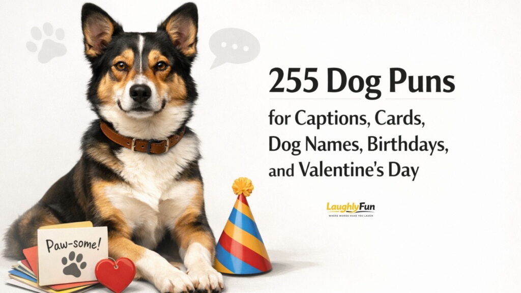 255 Dog Puns for Captions, Cards, Dog Names, Birthdays, and Valentine’s Day