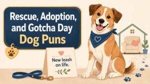 Rescue, Adoption, and Gotcha Day Dog Puns