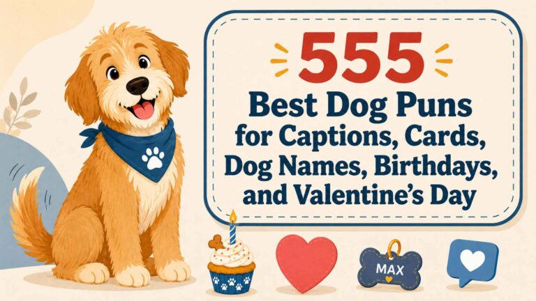 555 Best Dog Puns for Captions, Cards, Dog Names, Birthdays, and Valentine’s Day