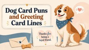 Dog Card Puns and Greeting Card Lines