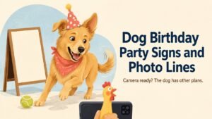 Dog Birthday Party Signs and Photo Lines