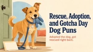 Rescue, Adoption, and Gotcha Day Dog Puns