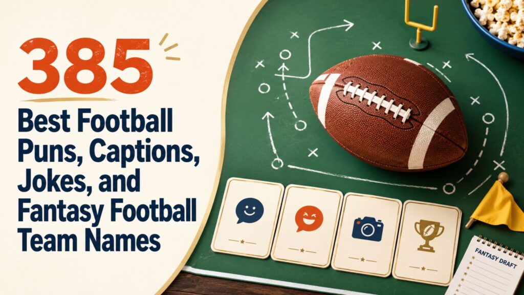 385 Best Football Puns, Captions, Jokes, and Fantasy Football Team Names