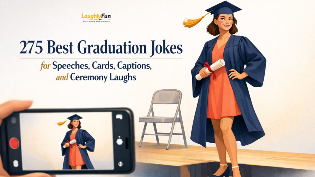 275 Best Graduation Jokes for Speeches, Cards, Captions, and Ceremony Laughs
