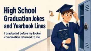 High School Graduation Jokes and Yearbook Lines