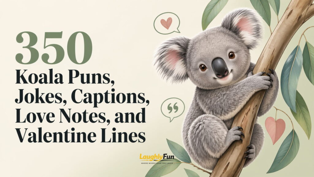350 Koala Puns, Jokes, Captions, Love Notes, and Valentine Lines