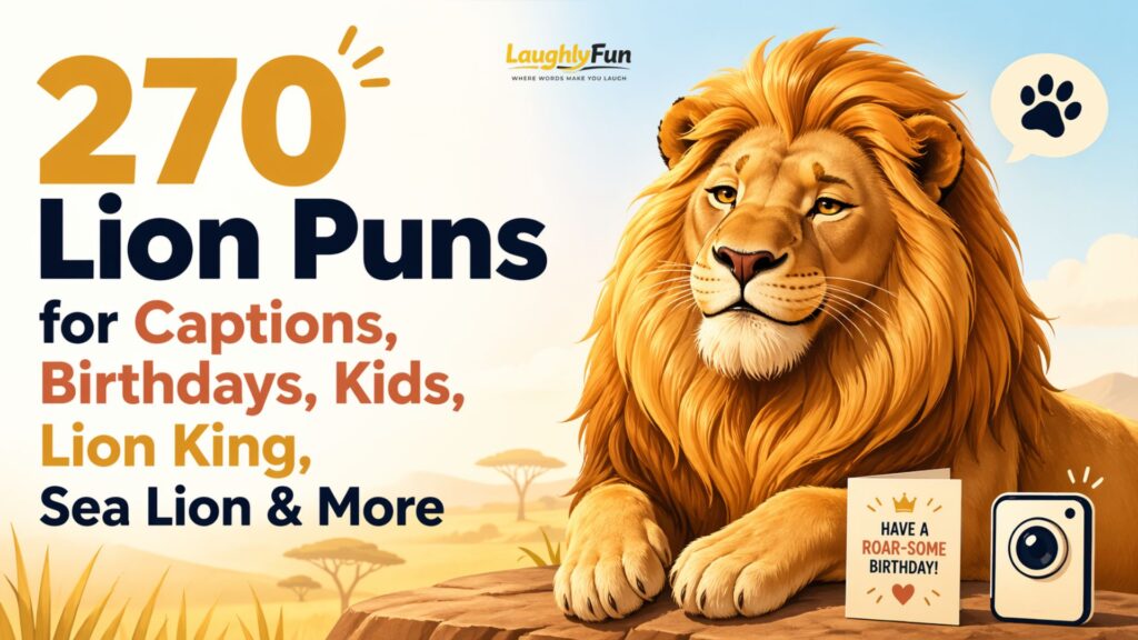 270 Lion Puns for Captions, Birthdays, Kids, Lion King, Sea Lion & More