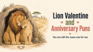 Lion Valentine and Anniversary Puns
