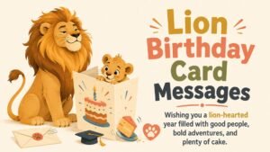 Lion Birthday Card Messages