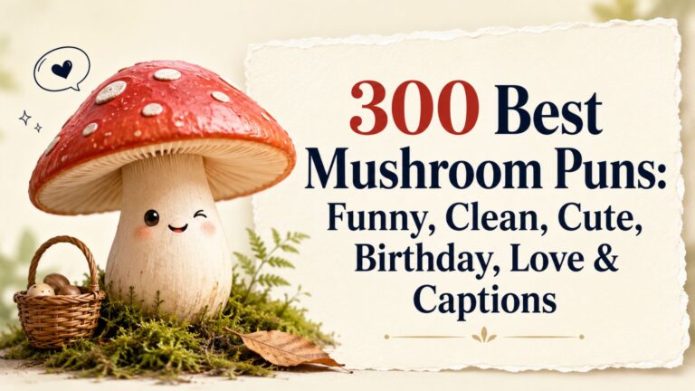 300 Best Mushroom Puns: Funny, Clean, Cute, Birthday, Love & Captions