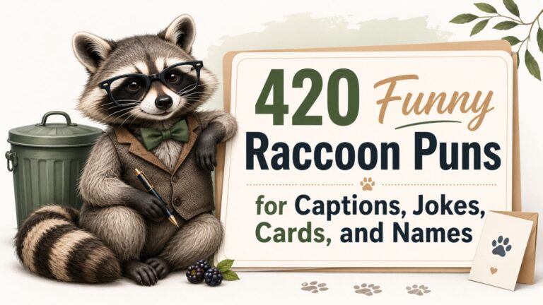 420 Funny Raccoon Puns for Captions, Jokes, Cards, and Names