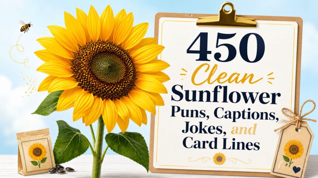 450 Clean Sunflower Puns, Captions, Jokes, and Card Lines