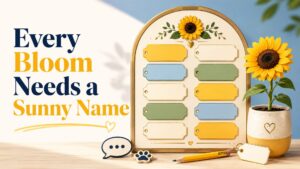 Sunflower Nicknames for Group Chats, Pets, and Classroom Plants
