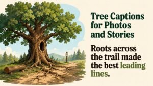 Tree Captions for Photos and Stories