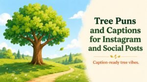 Tree Puns and Captions for Instagram and Social Posts