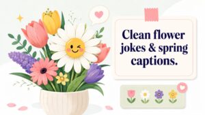 More Clean Flower Puns and Spring Captions