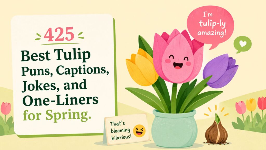 425 Best Tulip Puns, Captions, Jokes, and One-Liners for Spring
