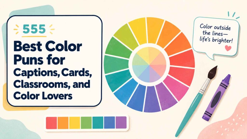 555 Best Color Puns for Captions, Cards, Classrooms, and Color Lovers