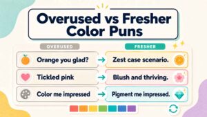 Overused vs Fresher Color Puns